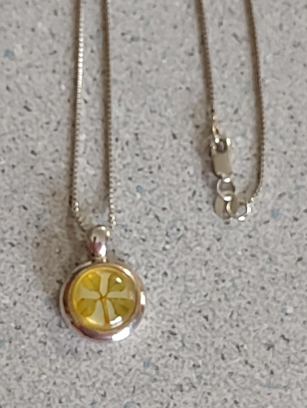 Sterling Shamrock Necklace